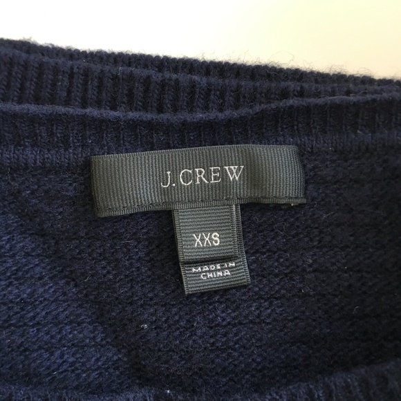 J. Crew NAVY Crew Neck Sweater Size XXS - Picture 5 of 5
